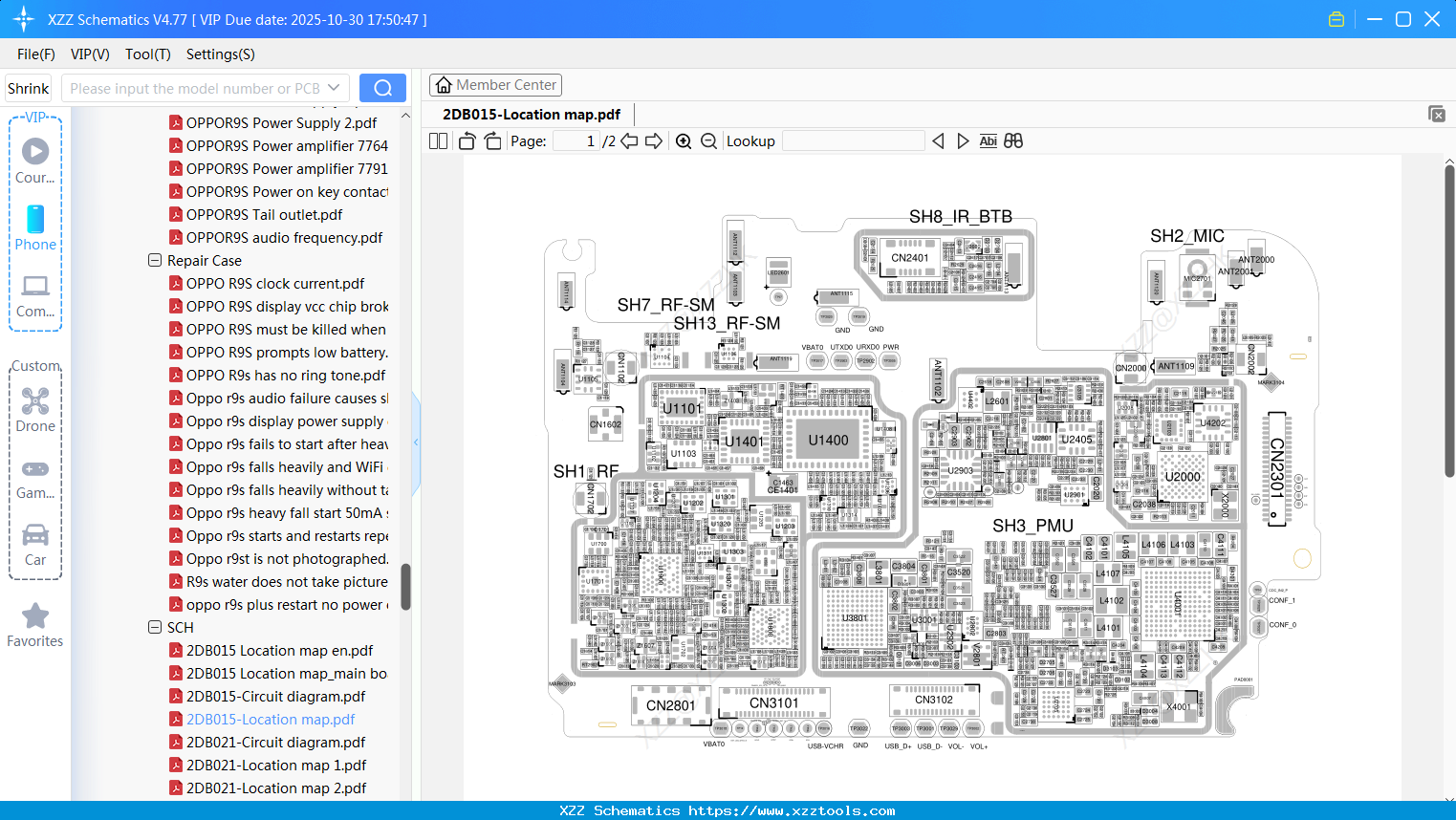 OPPO 2DB015-Location Map